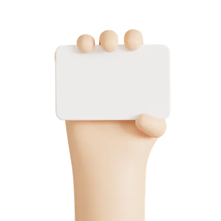 Hand Holding Card  3D Icon