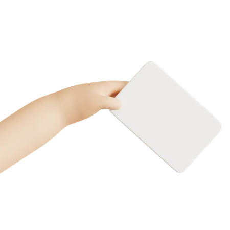 Hand Holding Card  3D Icon