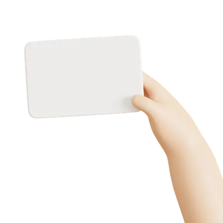 Hand Holding Card  3D Icon