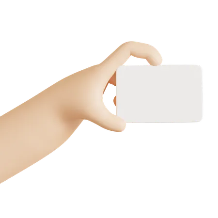 Hand Holding Card  3D Icon