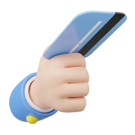 Hand Holding Credit Card  3D Icon