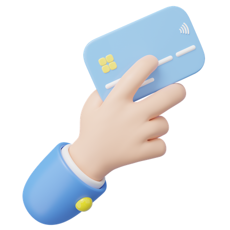 Hand Holding Credit Card  3D Icon