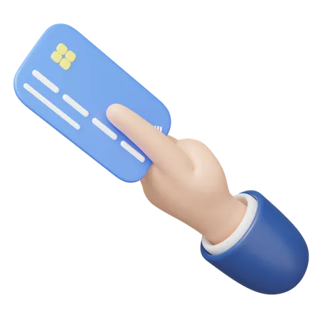 Hand Holding Credit Card  3D Icon