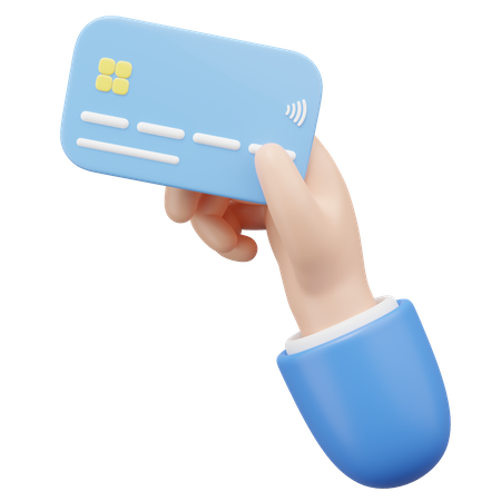 Hand Holding Credit Card  3D Icon