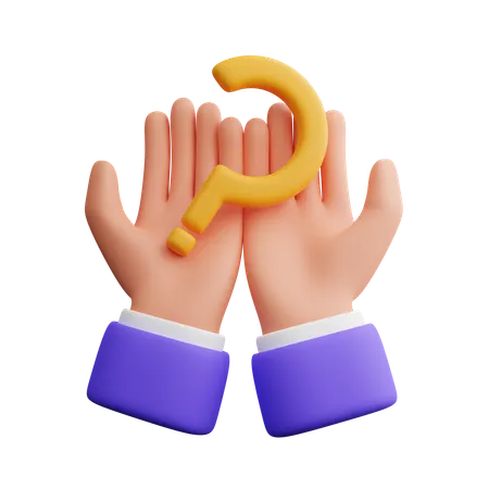 Hand holding question mark  3D Icon