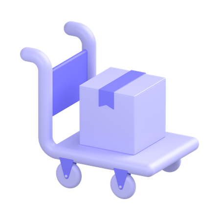 Hand Truck  3D Icon