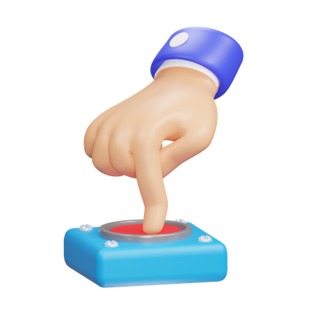 Hand With Button  3D Icon