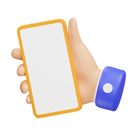 Hand With Handphone  3D Icon