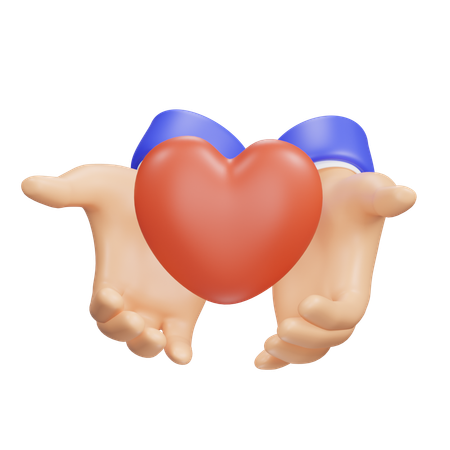 Hand With Love  3D Icon