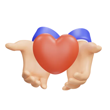 Hand With Love  3D Icon