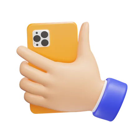 Hand With Phone  3D Icon