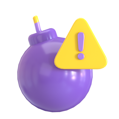 Harmful Warning  3D Icon