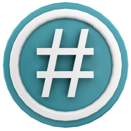 Sinal de hashtag  3D Icon