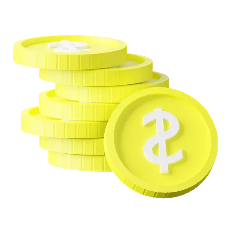 Haufen von Dollarmünzen  3D Icon