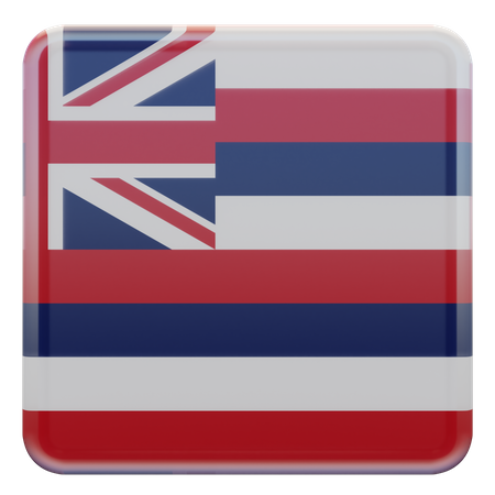 Hawaii-Flagge  3D Flag