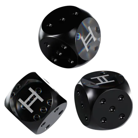 Hbar Glass Dice Crypto  3D Icon