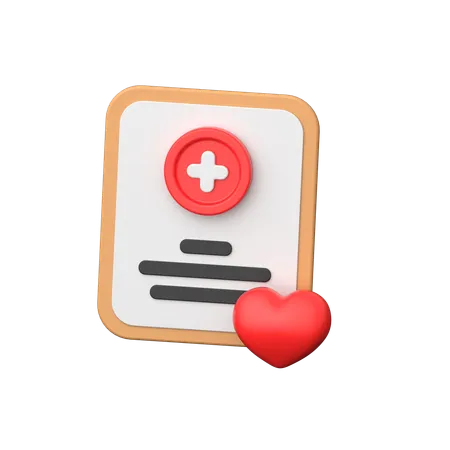 Healthcare Report  3D Icon