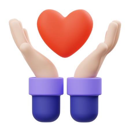 Heart Hand Gesture  3D Illustration