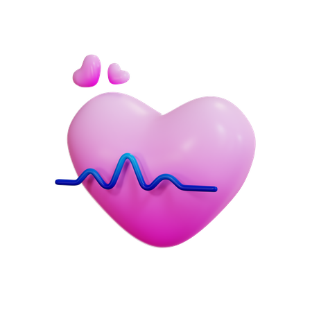 Heart Rate  3D Illustration