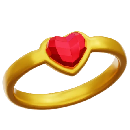 Heart Ring  3D Icon