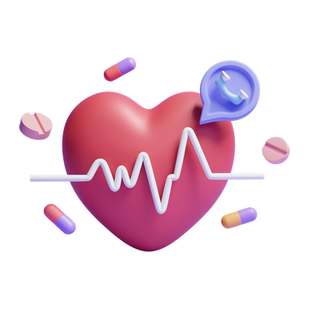 Heartbeat  3D Icon