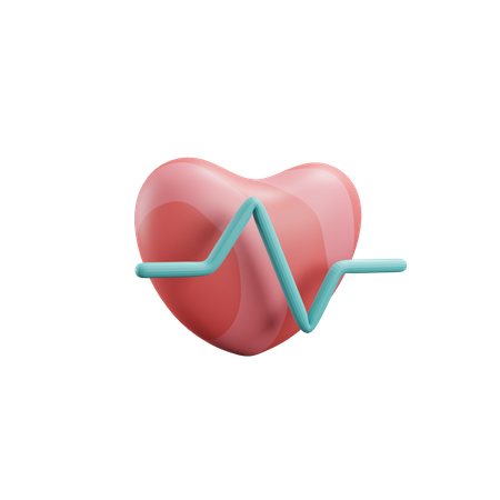 Heartrate  3D Illustration