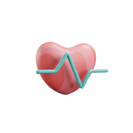 Heartrate  3D Illustration