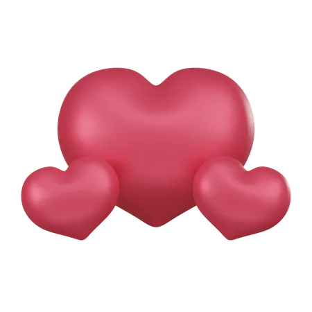 Hearts  3D Icon