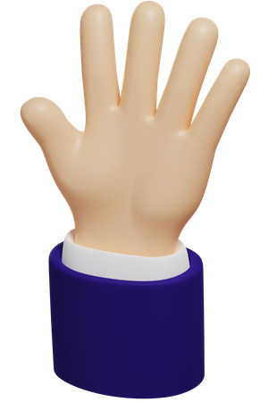 Hello Hand Gesture  3D Illustration