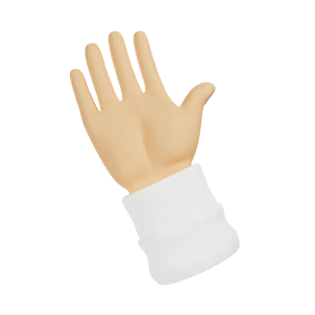 Hello hand gesture  3D Illustration