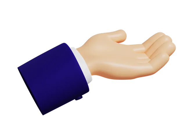 Help Hand Gesture  3D Illustration