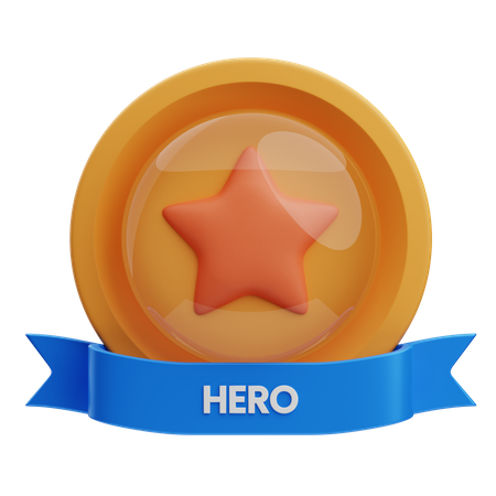 Hero Badge  3D Icon