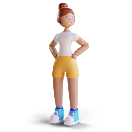 Hero Stance  3D Illustration