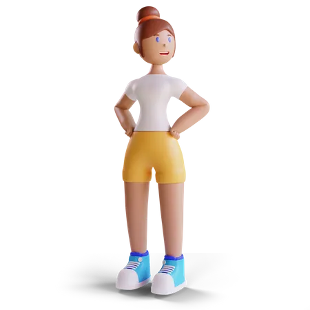 Hero Stance  3D Illustration