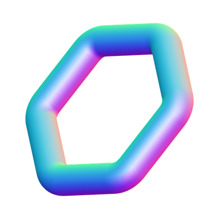 Hexagon Shape  3D Icon