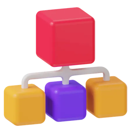 Hierarchy Chart  3D Icon