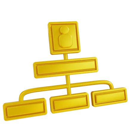 Hierarchy Chart  3D Icon