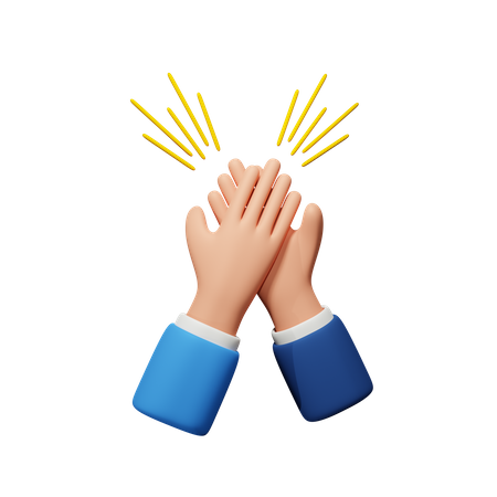 High Five Hand Gesture  3D Icon