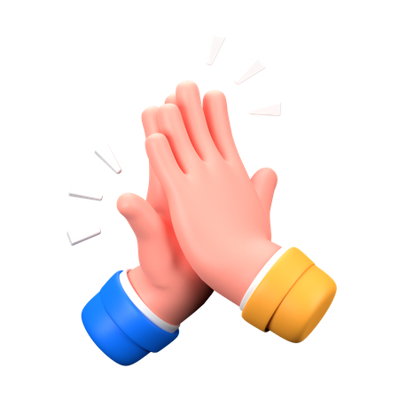 High Five Hand Gesture  3D Icon