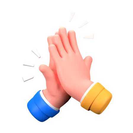 High Five Hand Gesture  3D Icon