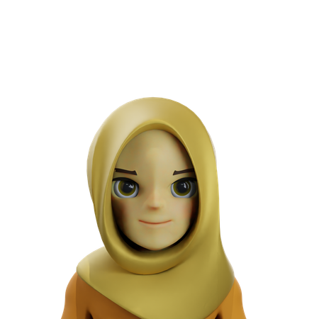 Mujer hijab  3D Icon