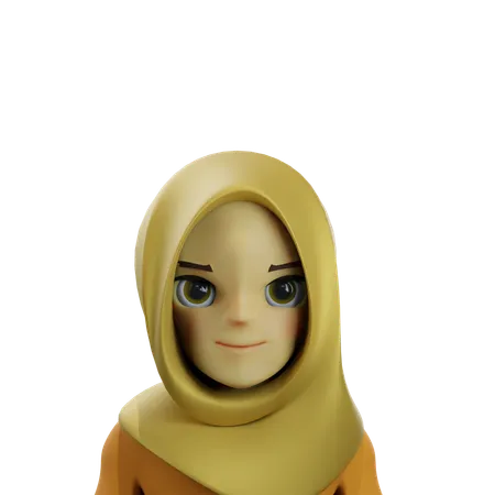 Mujer hijab  3D Icon