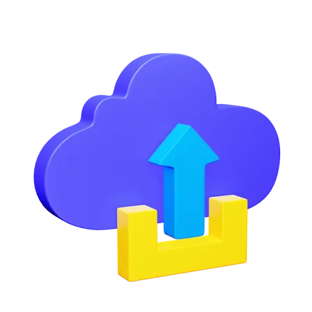 Cloud hochladen  3D Icon