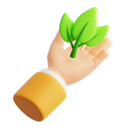 Hoja de mano  3D Icon