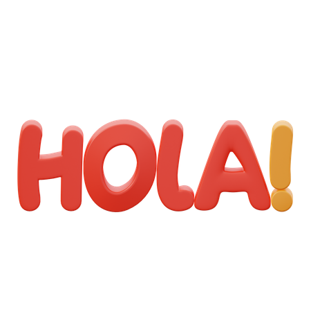 Hola  3D Icon