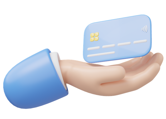 Holding Credit Card  3D Icon