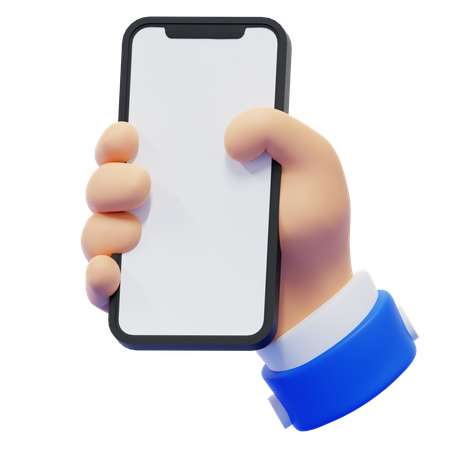 Holding Phone Hand Gesture  3D Icon