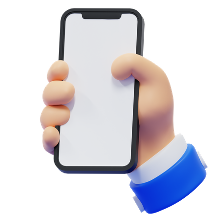 Holding Phone Hand Gesture  3D Icon