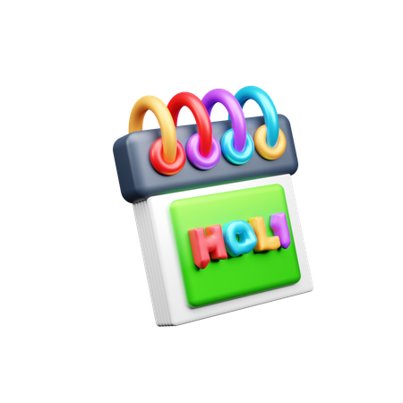 Holi  3D Icon