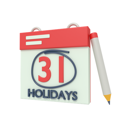 Holiday Schedule  3D Icon